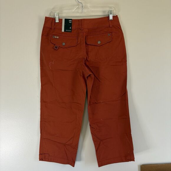 Style‎ & Co Retro Charm Sienna Orange Carpi Pants Women's Size 4 Mid Rise - Picture 3 of 8